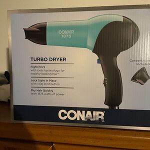 Conair Turquoise & Black Turbo Hair Dryer